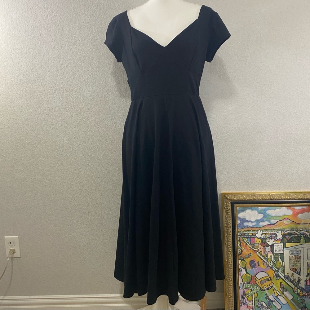 Anthropologie Reformation Brynn Black Midi Dress
